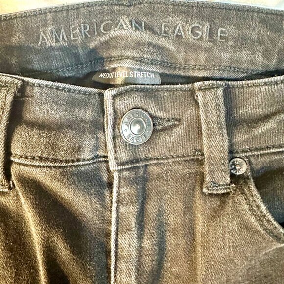 American Eagle Jeans Size 10 Regular Inseam 30 inches Black Boot cut - Picture 10 of 11